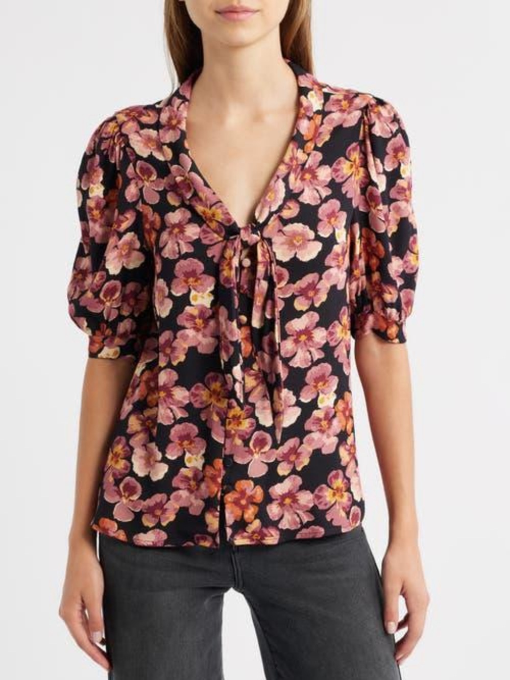 Reformation Joelle Floral Top